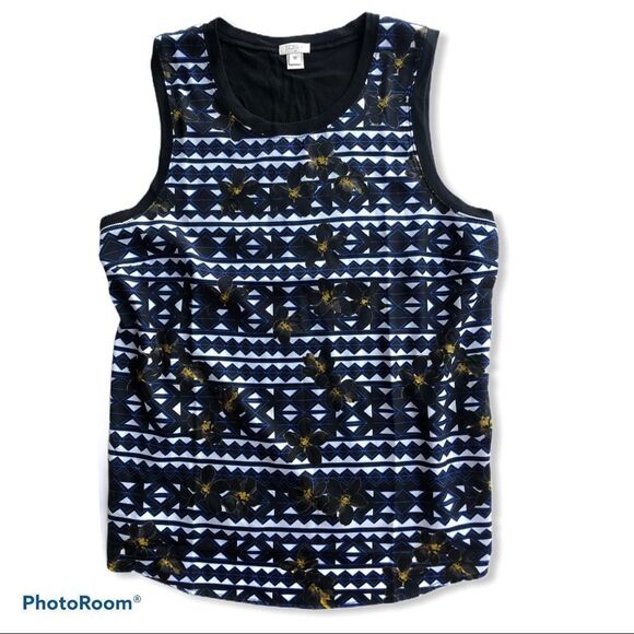 J CREW graphic print floral tank - Picture 1 of 6